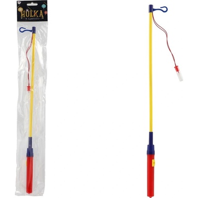Hůlka k lampionu svítící plast 50cm na baterie v sáčku 9x57x2cm