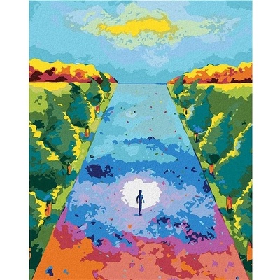 zuty Malování Podle Čísel Duchovní Abstraktní Cesta 80 x 100 Cm Plátno Rám