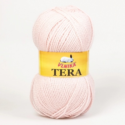 Vlnika Pletací příze TERA 093 růžová, klasická, 100g/310m