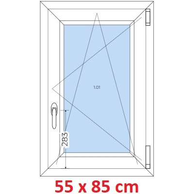 Soft Plastové okno 550 x 850 mm, otevíravé a sklopné, Bílá – Zbozi.Blesk.cz