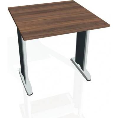 Hobis Rokovací stôl Flex, 80x75,5x80 cm, orech/kov