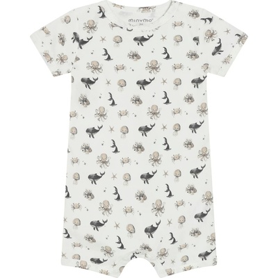 Minymo Детско ежедневно термо бельо Minymo Kid's Suit S/S AOP Body - White Pepper - размер 74 (EU) (714-1863-0213)