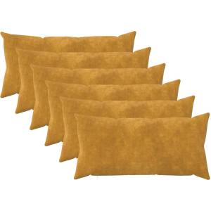 vidaXL Калъфка за възглавница 6 pcs HEERLEN Жълто 40 x 80 cm (909992)