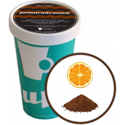 Cup&You Káva aromatizovaná ORANŽOVÁ mletá dezertní EKO ARABICA 200 g