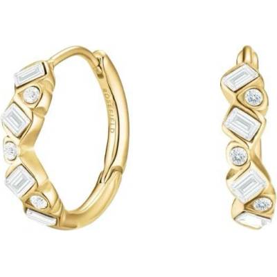 Rosefield Oslnivé pozlacené náušnice s krystaly Baguette JECBG-J1171