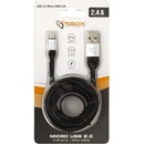 Sbox USB-C-2,4A USB 2.0/TypeC, 1,5m, černý
