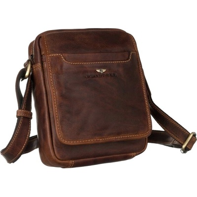 Peterson pánská kožená Crossbody taška TB-1117 hnědá