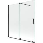 Mexen Velar параван за вана с 2 крила, плъзгащ се, 150 x 150 cm, прозрачен, черен (896-150-000-01-70)