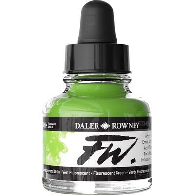 Daler Rowney FW Акрилно мастило Fluorescent Green 29, 5 ml 1 бр (160029349)