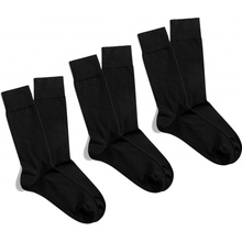 Banana Socks 3Pack ponožky Essentials Noir Elegance Black