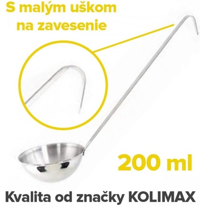 Kinekus Naběračka kuchyňská nerez 200ml/10cm, délka 35cm, kolimax KLC KIN305102706