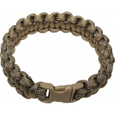 Mil-Tec Survival paracord náramek 15mm coyote – Zboží Mobilmania