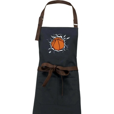 Drevené uhlie Basketbal lopta v triku Zástera Vintage