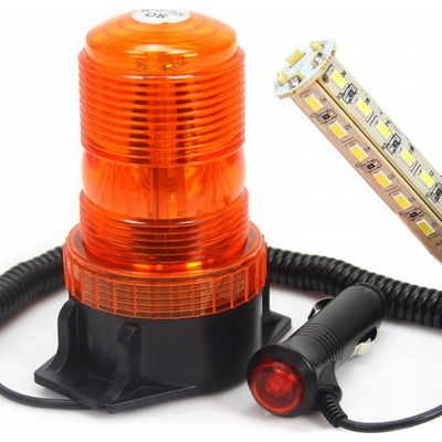 MAR-POL Maják na auto magnetický - oranžový 10-110V 30LED 09854 M82713 – Sleviste.cz