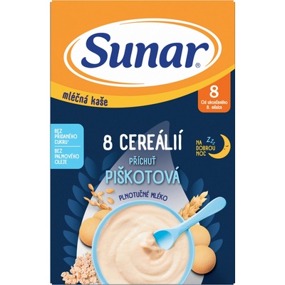 Sunar Mléčná kaše 8 cereálií piškotová 210 g – Zboží Dáma