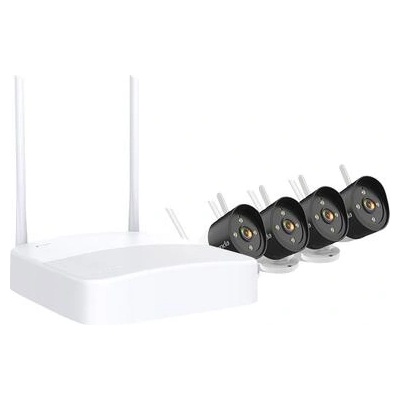 K4W-3TC безжичен комплект за видеонаблюдение - NVR + 4x Wi-Fi камери 3MP, H. 265, SATA до 10TB (TENDA K4W-3TC/4CH WL VIDEO KIT)