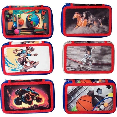 Несесер 3 ципа празен твърд