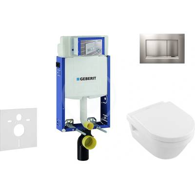 Geberit Kombifix tlačítko Sigma30 matný/lesklý/matný chrom WC Villeroy & Boch + SEDÁTKO 110.302.00.5 NB7