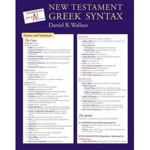 New Testament Greek Syntax Laminated Sheet | Wallace, MR Daniel B, PhD (ISBN: 9780310292081)