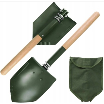 MFH Poľná skladacia lopata s drevenou rukoväťou, 61cm