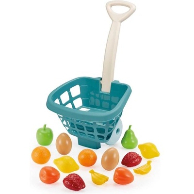 Ecoiffier Пазарска количка, пълна с плодове