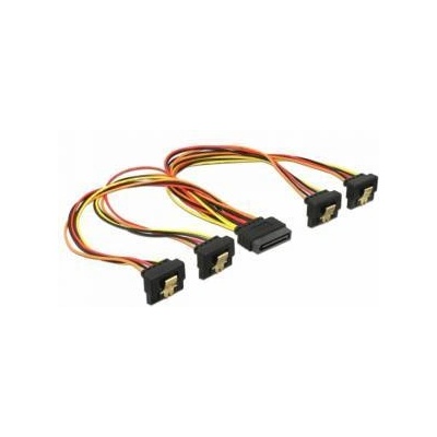 Delock Кабел Power SATA - 4 x SATA 15 Pin, 30 cm, Многоцветен, DELOCK-60167