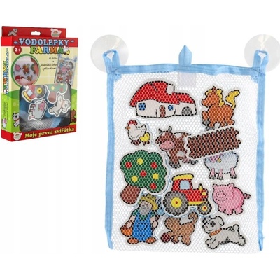 Teddies Vodolepky Moje prvé zvieratká farma penová súprava 12 ks