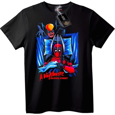 NOONEBRAND Тениска Deadpool кошмарен уличен - M, Black