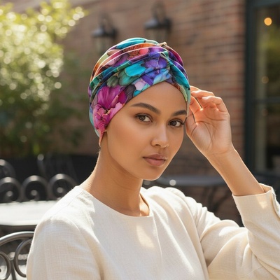 Ebbie bavlněný turban-style ELORA