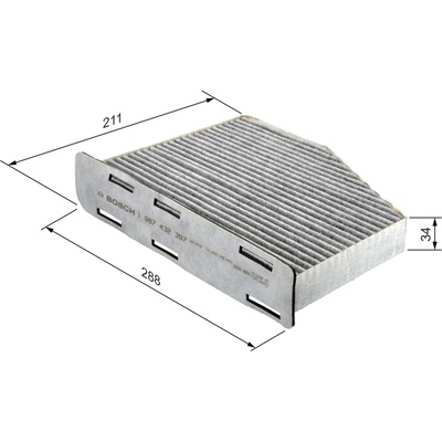Filtr vzduchu v interiéru BOSCH 1 987 432 397 (1987432397)