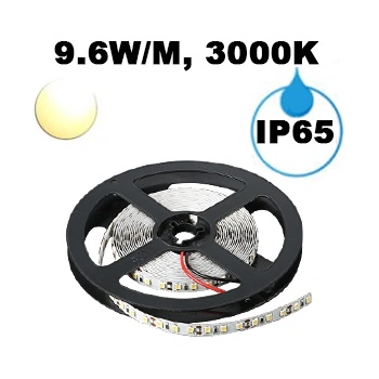 UltraLux Led ЛЕНТА, 9.6w/m, 3000k, 12v dc, smd2835, 120 leds/m, ip65 (ngw2835120ww)