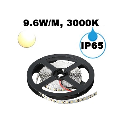 UltraLux Led ЛЕНТА, 9.6w/m, 3000k, 12v dc, smd2835, 120 leds/m, ip65 (ngw2835120ww)