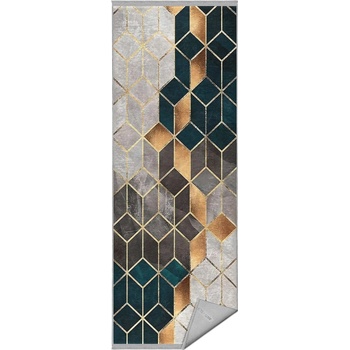 Mila Home Бяло-петролен миещ се килим 80x200 cm - Mila Home (HKG-MMN-cp125-80x200)