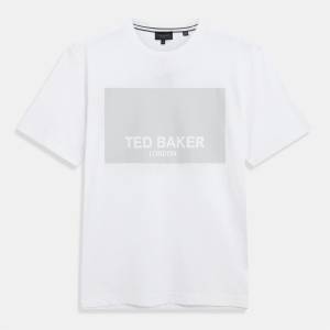 Ted Baker Ted Baker SS Box Graphic Logo Tee - White