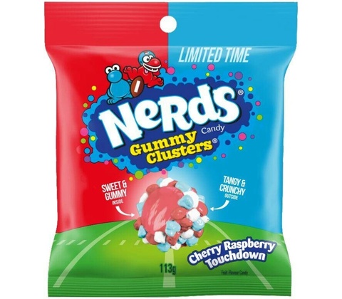 Nerds Gummy Clusters Cherry Raspberry Touchdown 113 g