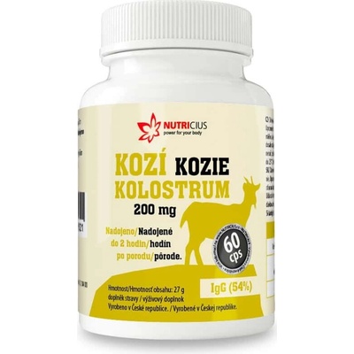 Nutricius Kozie Kolostrum 200 mg 60 kapsúl