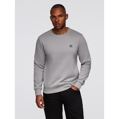 Ombre Clothing Мъжки класически суитшърт с кръгло деколте - сив V4 OM-SSNZ-0243 Ombre Clothing Ombre Clothing | Siv | МЪЖЕ | L