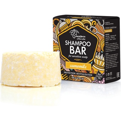 Macrovita Olive-Elia Shampoo Bar for Sensitive Scalp Camomile Tuhý šampón pre citlivú pokožku s kamilkou 80 g