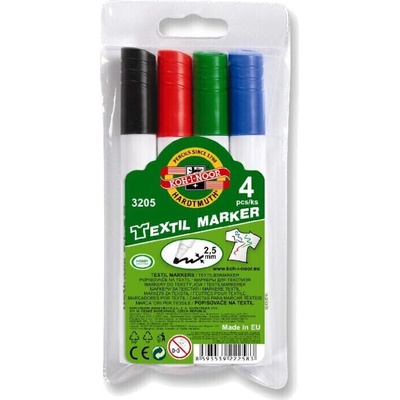 KOH-I-NOOR Textil Marker 3205 4 Pieces
