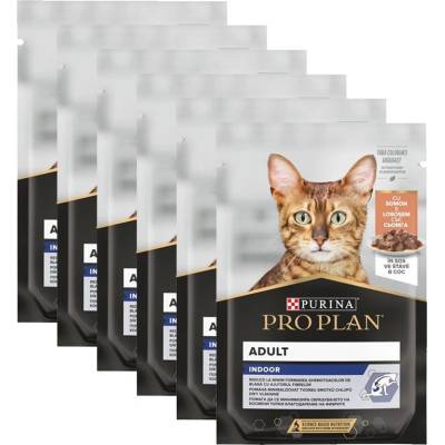 PRO PLAN CAT INDOOR консерви Сьомга в сос 6 x 85 г