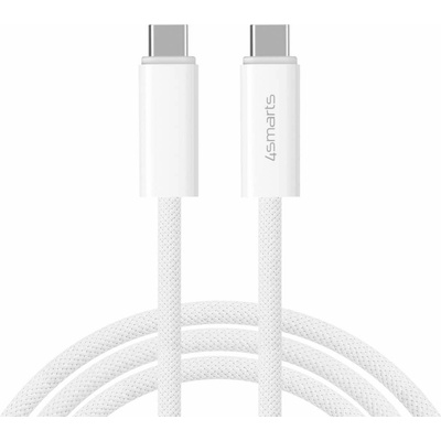 4smarts Кабел с бързо зареждане за устройства с USB-C порт (300 см) - 4smarts PremiumCord USB-C to USB-C Cable 240W (бял) (540960)
