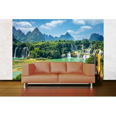 DIMEX ART Самозалепваща се флизелинова фототапета водопадът бан гиок 375 x 250 см