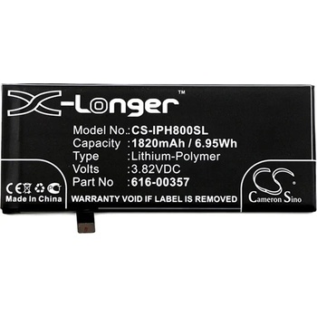Cameron Sino iPhone 8 4.7 CAMERON SINO Li-Polymer батерия 3.82V/1820mAh, съвместима с Apple 616-00357, ЧЕРНА CS-IPH800SL (CS-IPH800SL)