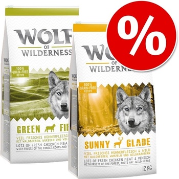Wolf of Wilderness Junior kačacie + jahňacie 2 x 12 kg