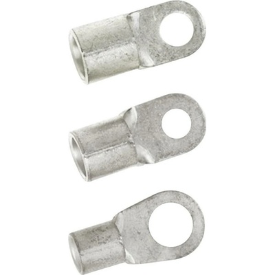 LAPP 63204455 guľaté káblové oko bez izolácie Prierez=50 mm² Ø otvoru=8.4 mm neizolované kov 100 ks Piece