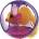 Ferplast Tumbling Cat Ball - Забавна играчка за котки - пластмасова топка с плюшена мишка, 65 мм