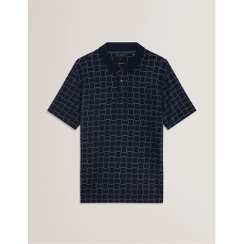 Ted Baker Блуза с яка Ted Baker Men's Jacquard Short-Sleeve Polo Shirt - Navy