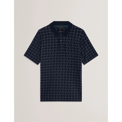 Ted Baker Блуза с яка Ted Baker Men's Jacquard Short-Sleeve Polo Shirt - Navy