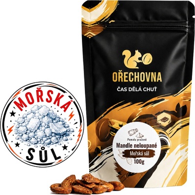 Ořechovna Pražené neloupané mandle Mořská sůl 100 g