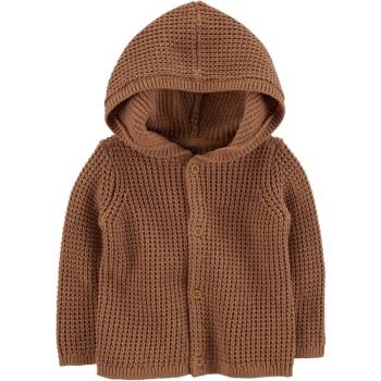 CARTERS CARTER'S sveter s kapucňou Brown neutrál